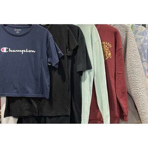 Graphic T-Shirt Sweatshirt Lot Womens L XL Joblot DIY Craft Upcycle Lounge 7 Pc